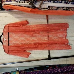 Lularoe Shirley lace kimono with angel sleeves